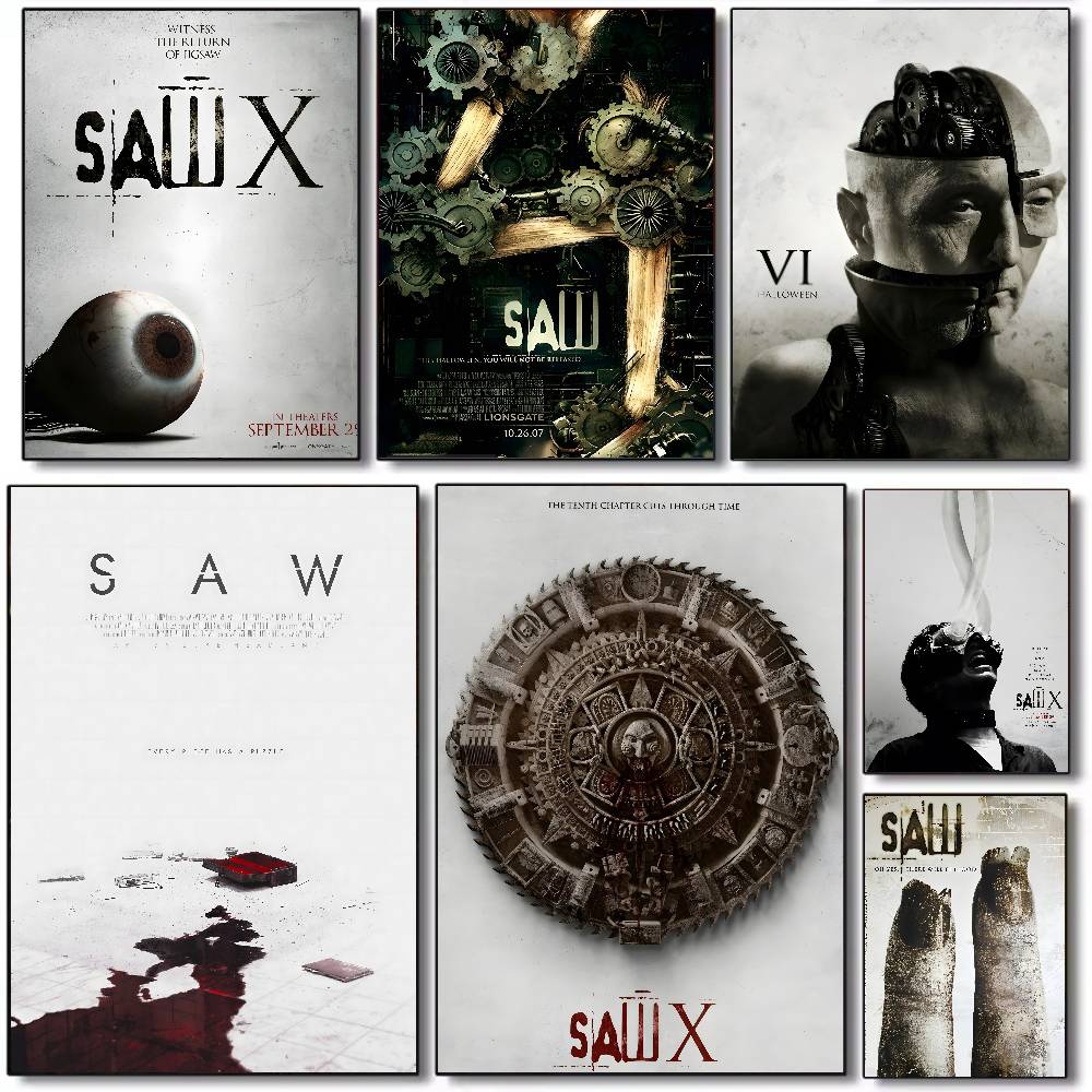 Vintage Fashion Prints For Wall - Vintage Saw Horror Movie Poster Art