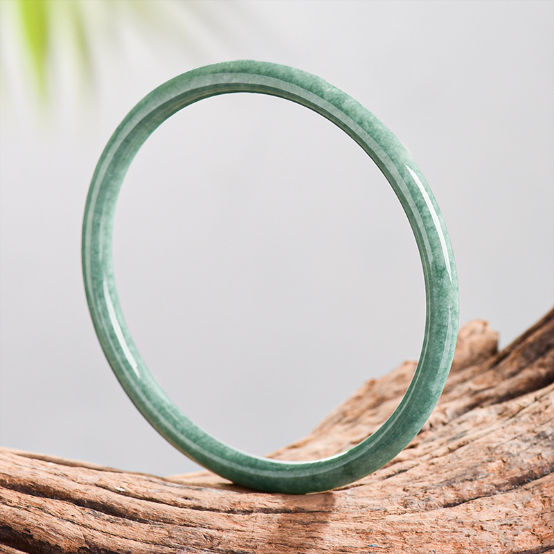 Vintage Fashion Women - Natural Burmese Jadeite Bracelet Bangle Real