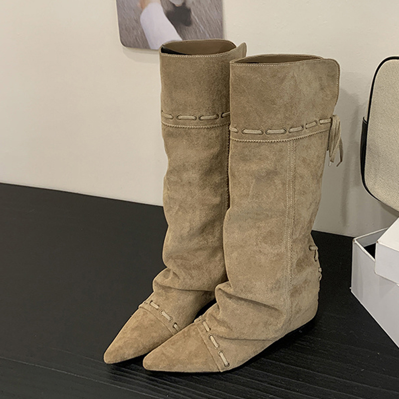 Vintage Fashion Boots - Liyke Fashion Design Drawstring Lace Up