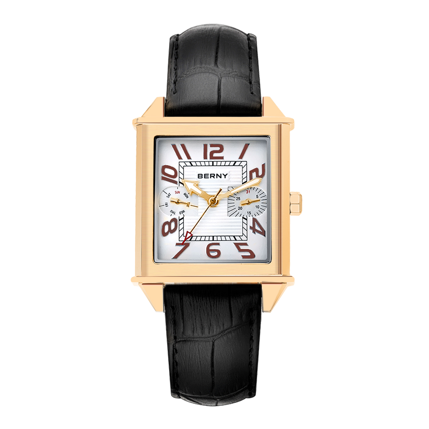 Vintage Fashion Complete - BERNY 6P25 Quartz Watch for Men