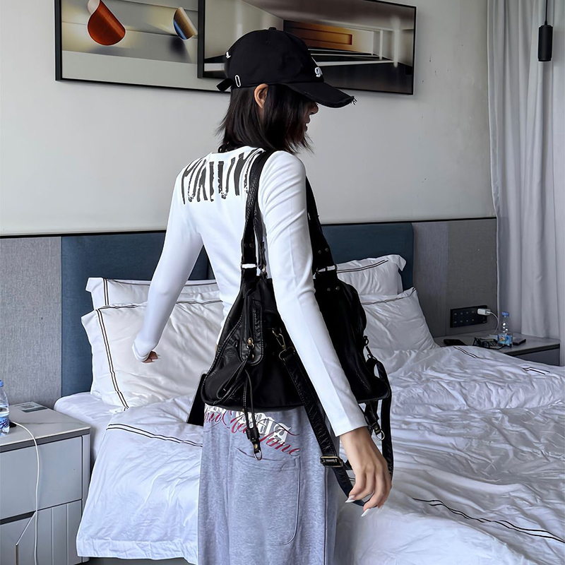 Streetwear Gothic Letter print - Turtleneck Knit 90S recension och pris