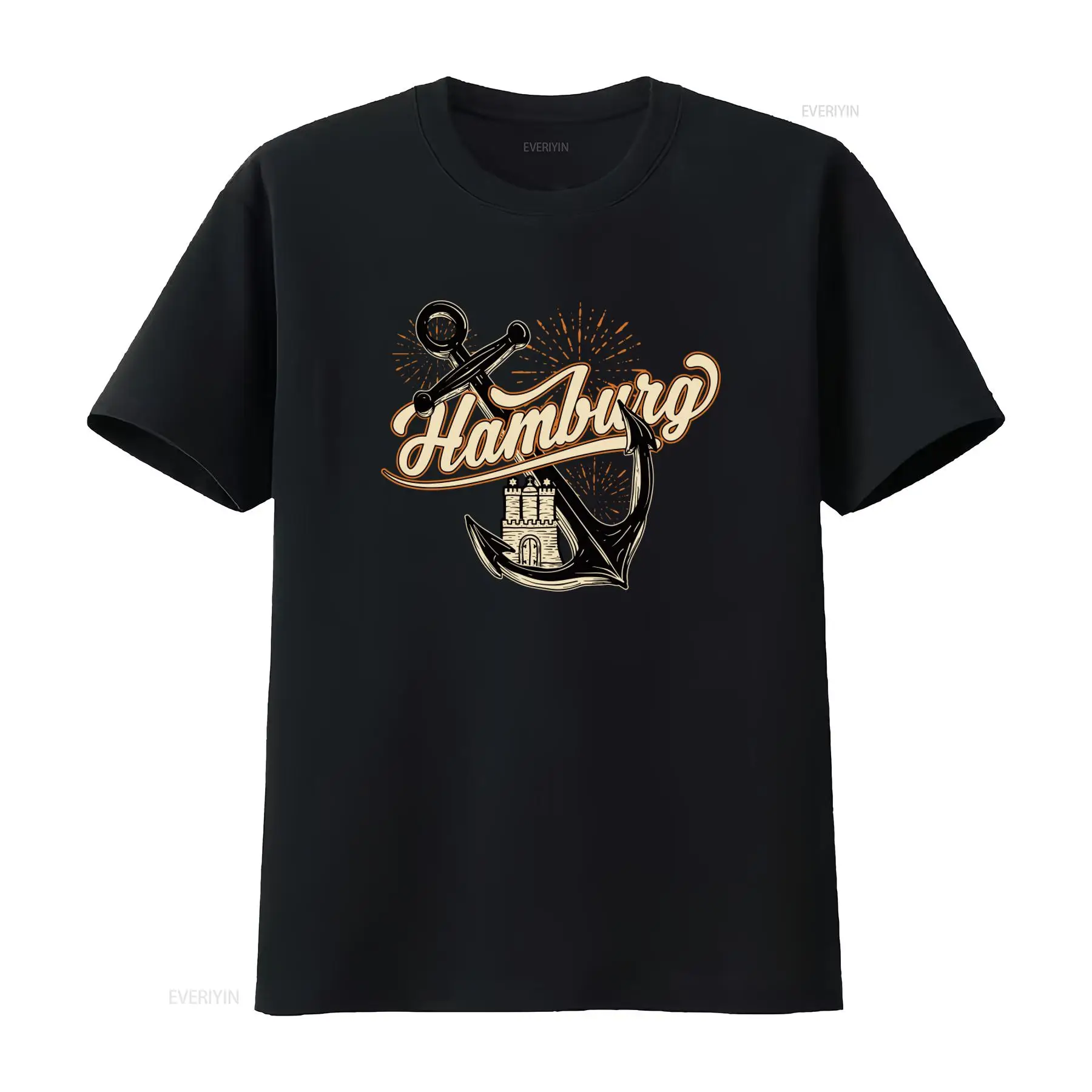 Mens Hamburg Anchor Print T Sh - Vintage Fashion Hamburg recension och pris