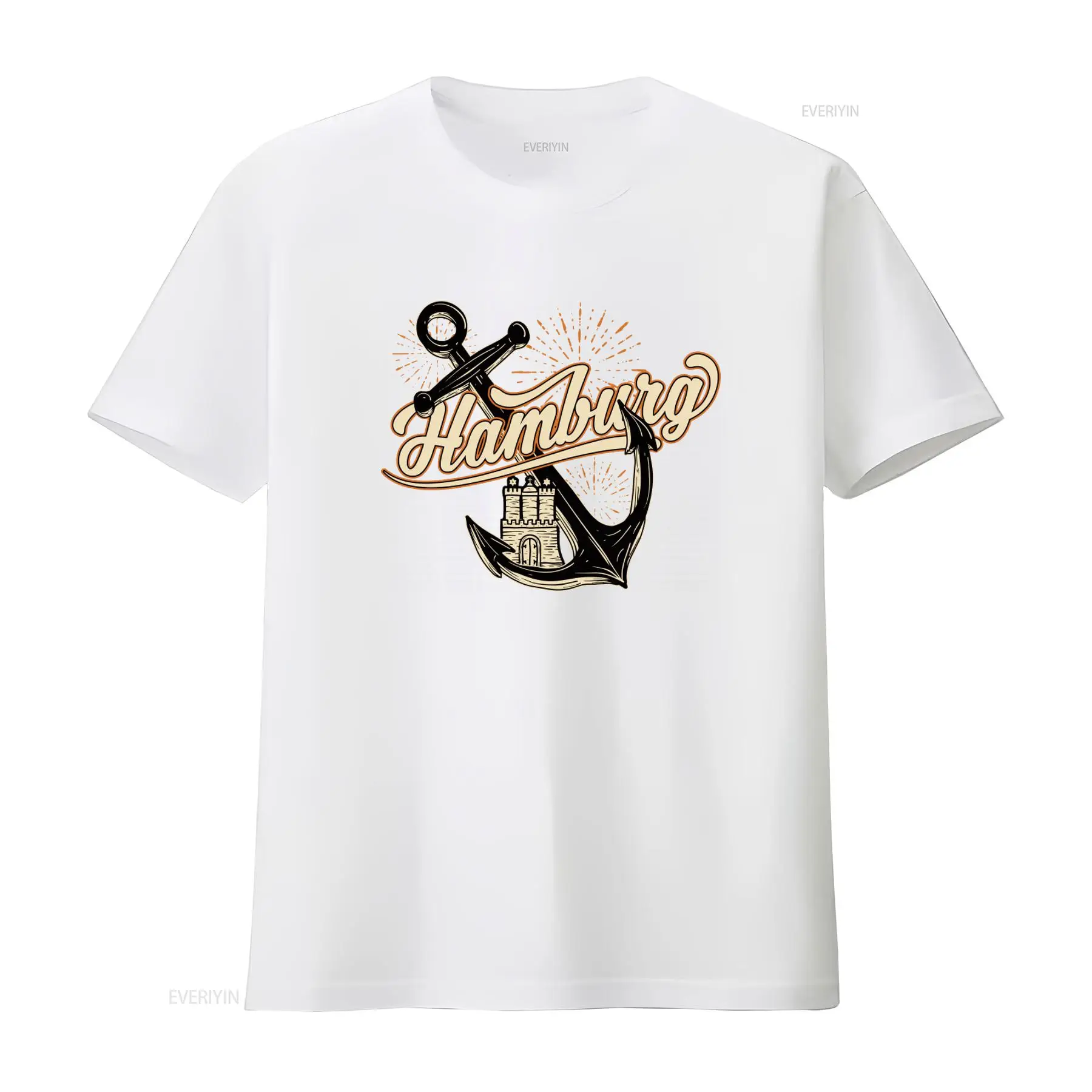 Mens Hamburg Anchor Print T Sh - Vintage Fashion Hamburg recension och pris