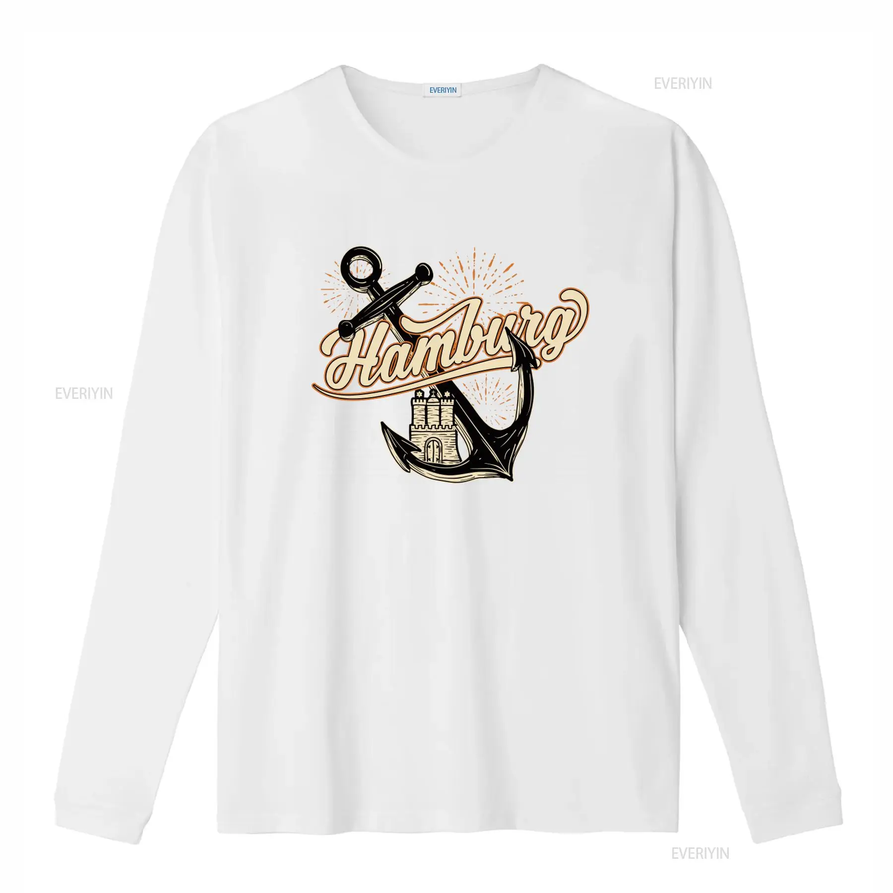 Mens Hamburg Anchor Print T Sh - Vintage Fashion Hamburg recension och pris