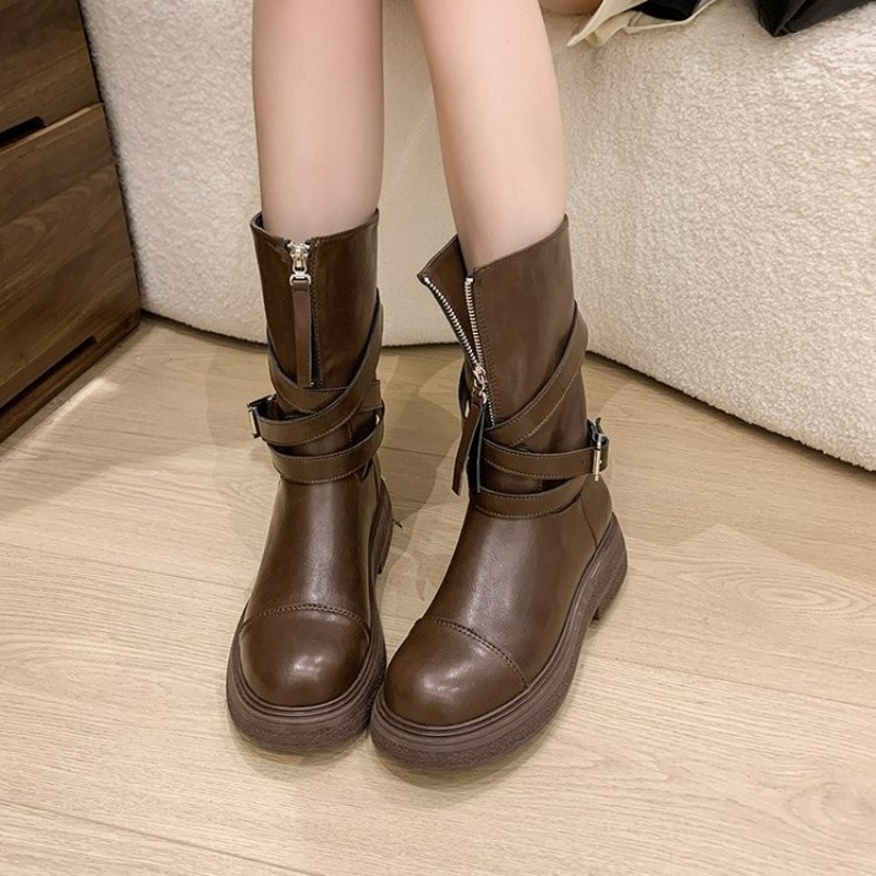 Vintage Thick Heel Women Knigh - Vintage Fashion In 2026 recension och pris