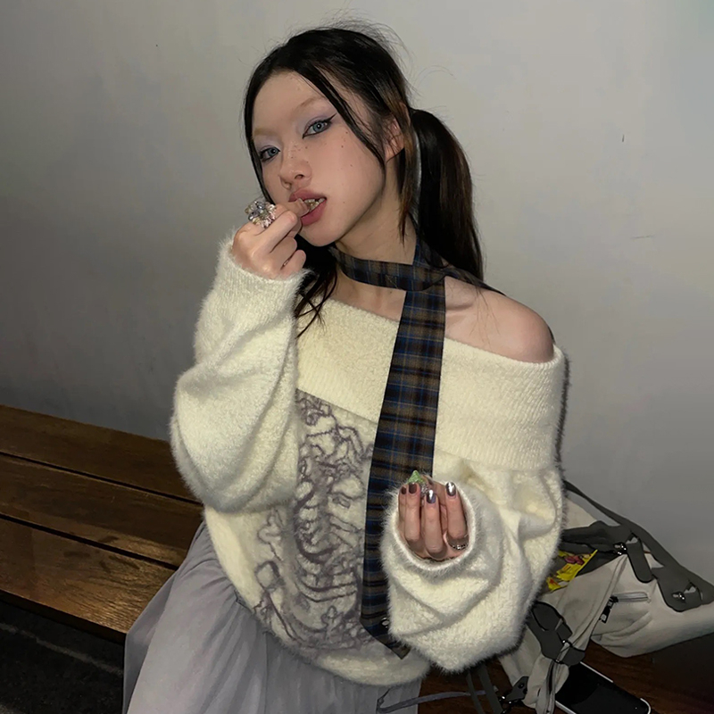 Karrram Japanese Y2k Embroider - Turtleneck Knit 90S recension och pris