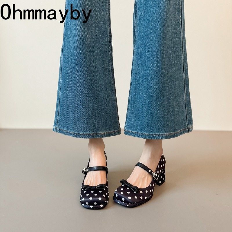 Vintage Thick Heel Polka Dot W - Vintage Fashion Wear recension och pris