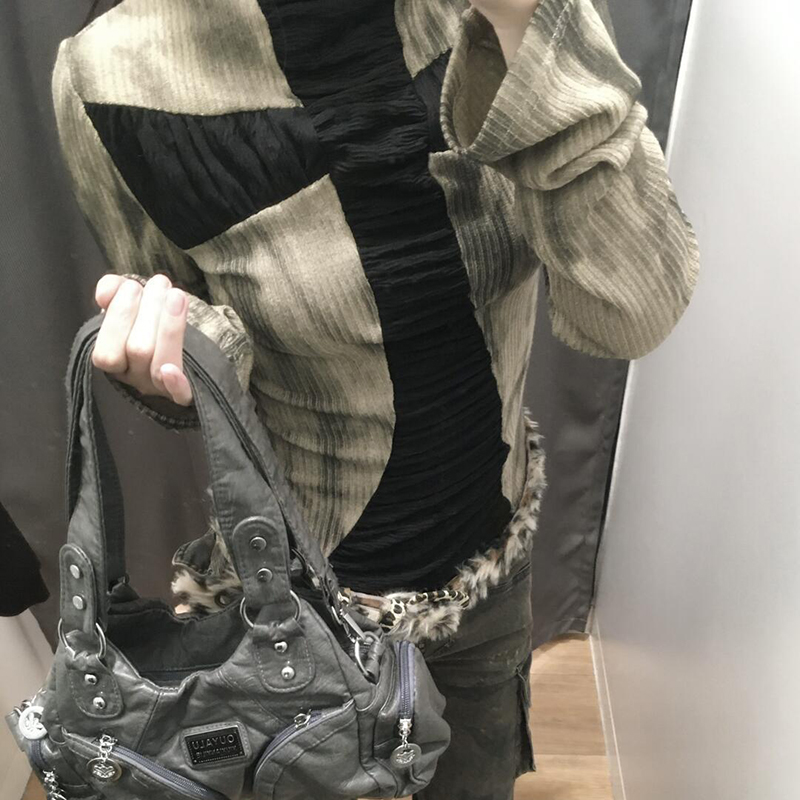 Goth Cross Subculture slim top - Turtleneck Knit 90S recension och pris