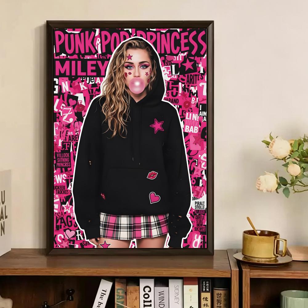 Singer M-Miley Cyrus  Painting - Vintage Fashion Prints For Wall recension och pris