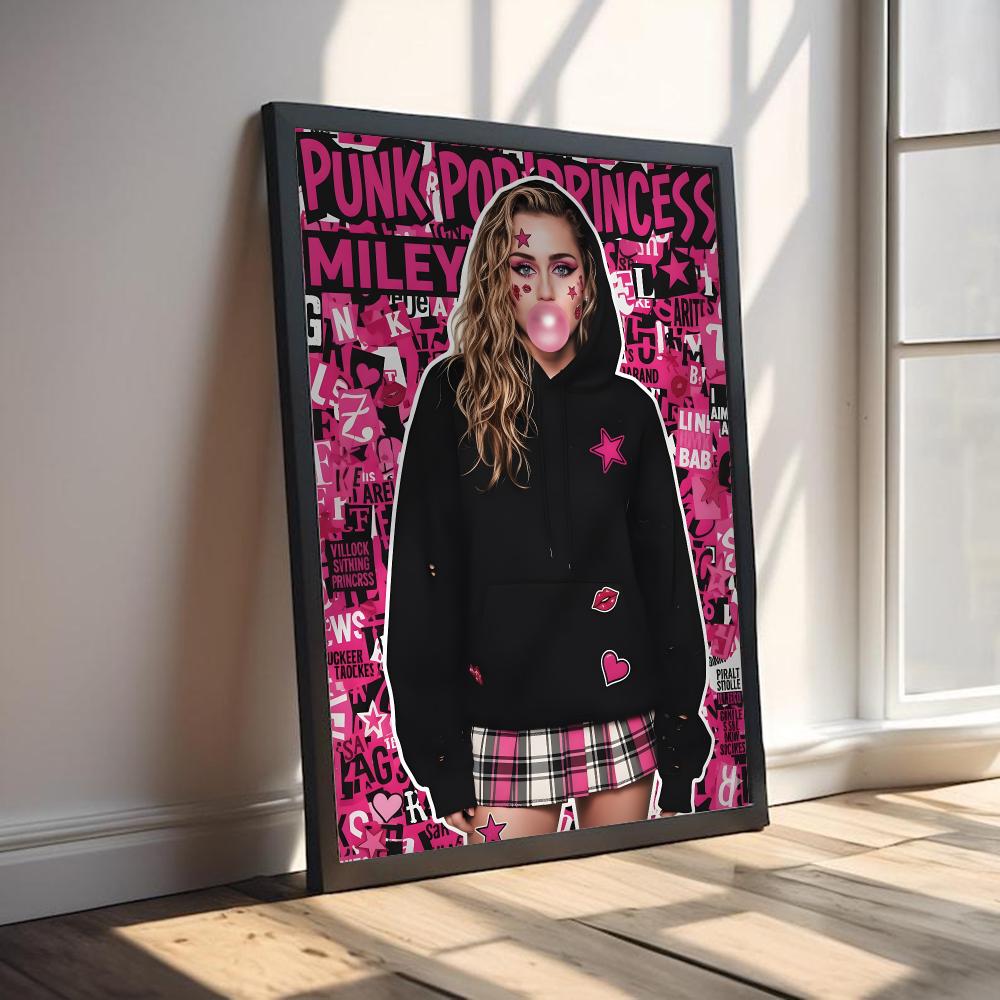 Singer M-Miley Cyrus  Painting - Vintage Fashion Prints For Wall recension och pris
