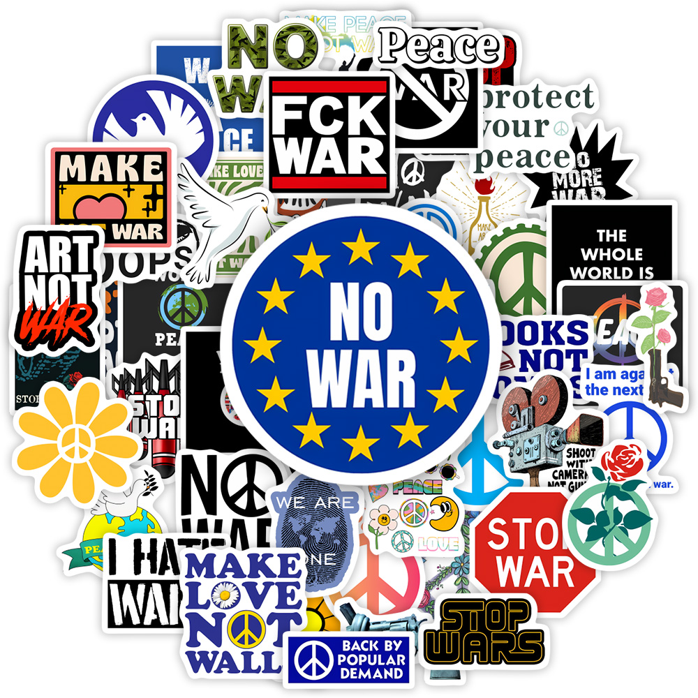 Anti War Stop War Stickers Pea - Vintage Fashion Magazines recension och pris