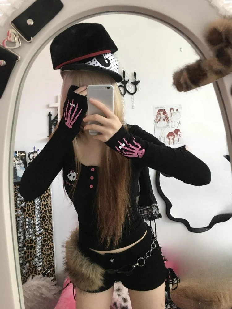 Y2K Vintage Cartoon Print T-Sh - Vintage Fashion Women recension och pris