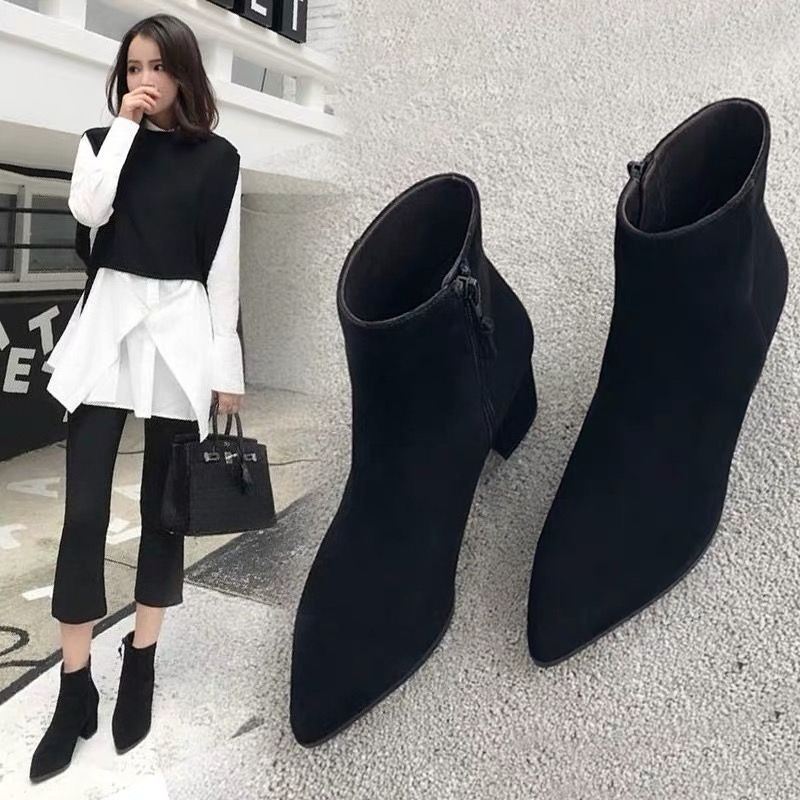2026 Women Chunky Heel Chelsea - Vintage Fashion Style recension och pris