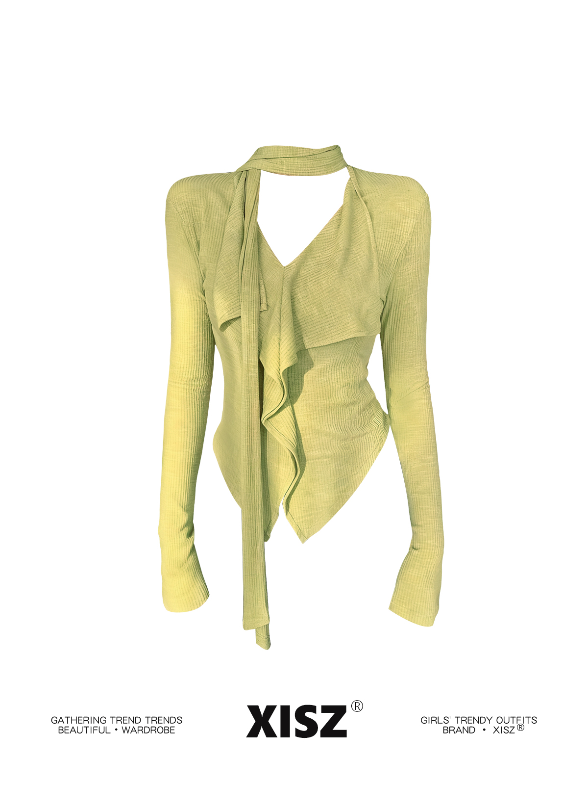 Women Yellow GothicT-shirt Har - Turtleneck Knit 90S recension och pris