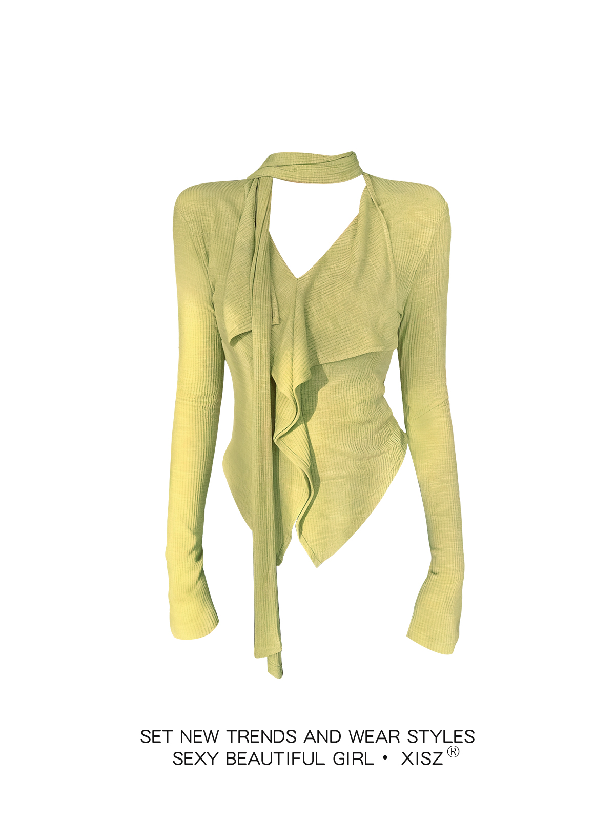 Women Yellow GothicT-shirt Har - Turtleneck Knit 90S recension och pris
