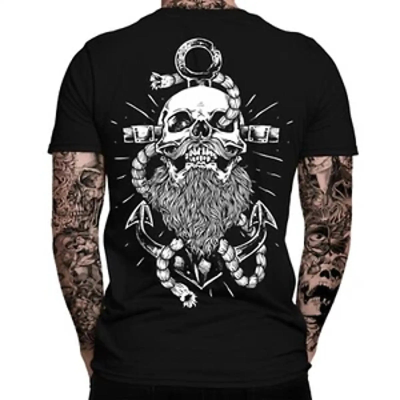Anchor T Shirt for Men Skull H - Vintage Fashion Hamburg recension och pris