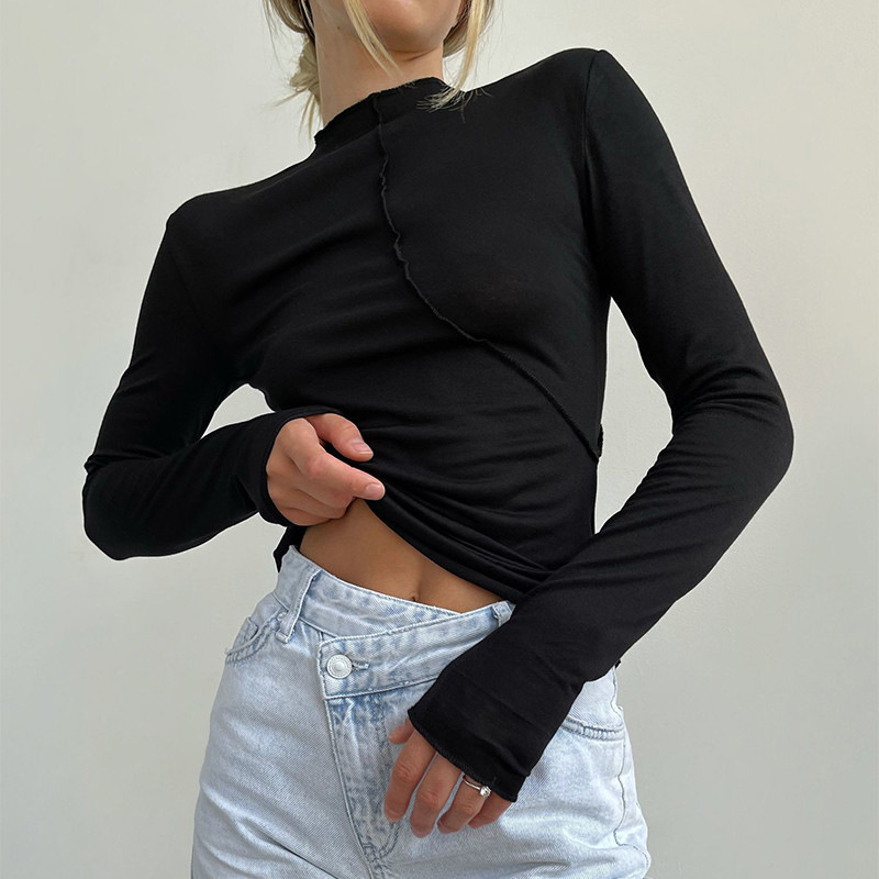 2025 Autumn Turtleneck Y2K Lon - Turtleneck Knit 90S recension och pris