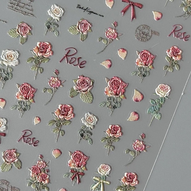 5Pcs Ins Retro Rose Sticker Hi - Vintage Fashion Magazines recension och pris