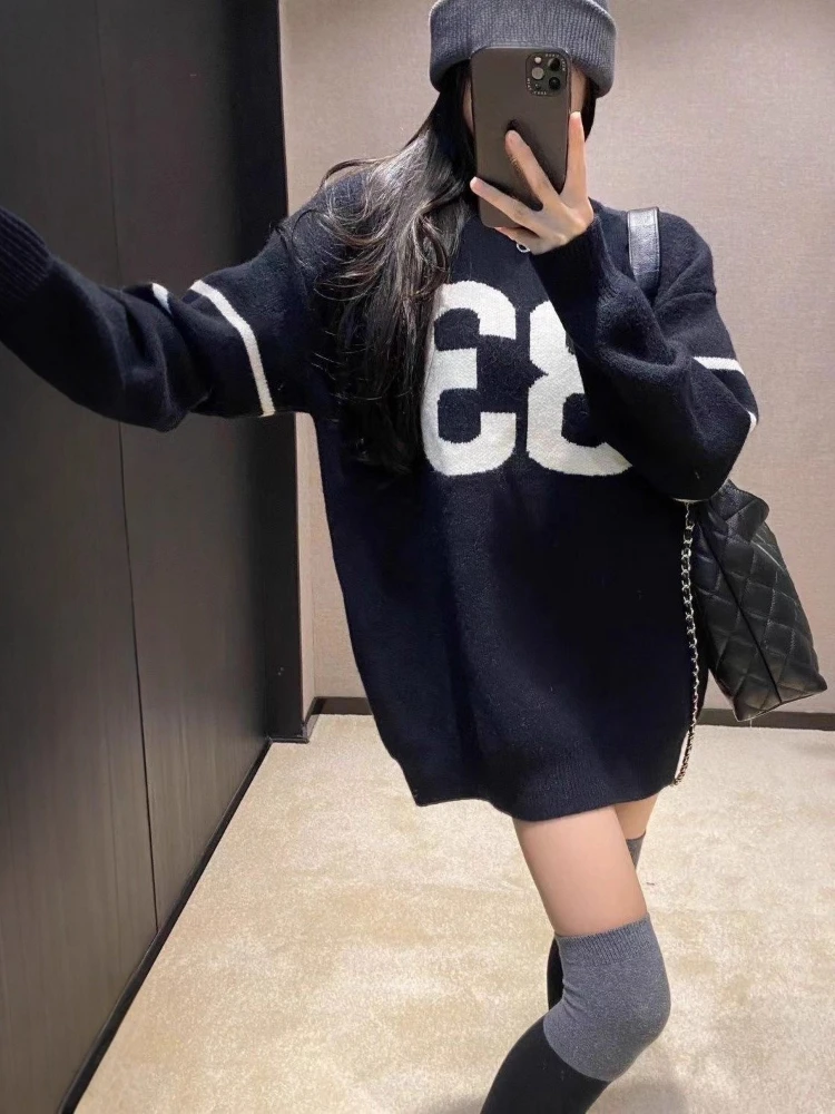 Y2K Vintage Knitted Sweater Wo - Vintage Fashion Women recension och pris