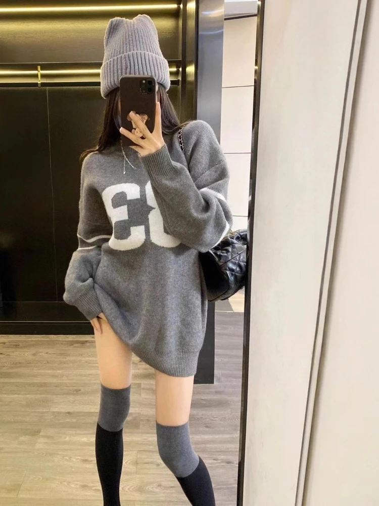Y2K Vintage Knitted Sweater Wo - Vintage Fashion Women recension och pris