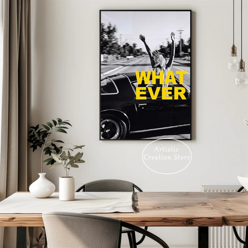 Retro Fashion Whatever Girl in - Vintage Fashion Prints For Wall recension och pris