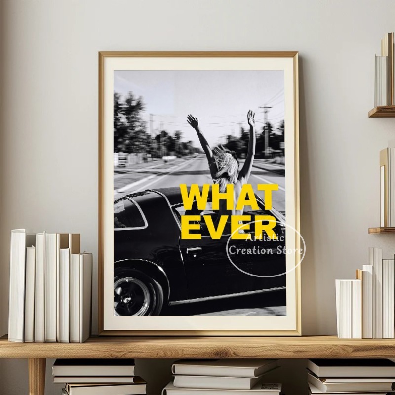 Retro Fashion Whatever Girl in - Vintage Fashion Prints For Wall recension och pris