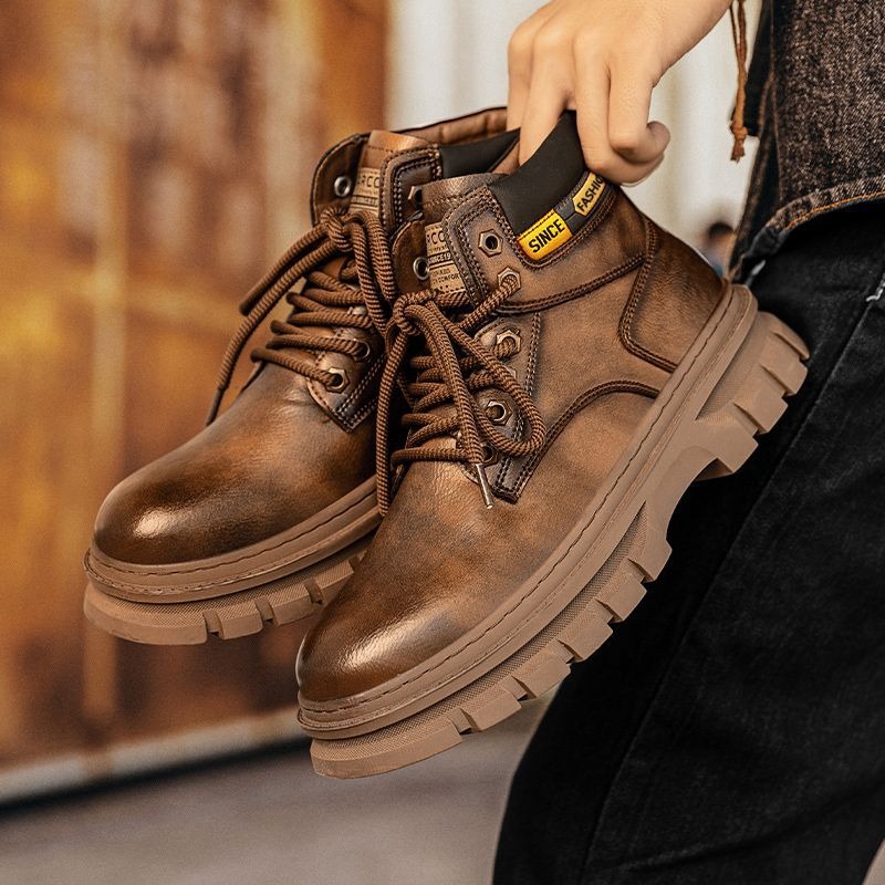 Vintage Men Platform Ankle Boo - Vintage Fashion Boots recension och pris