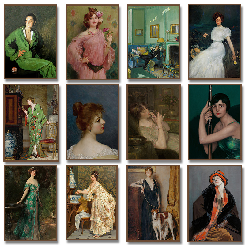 Renaissance Women Portrait Pos - Vintage Fashion Prints For Wall recension och pris
