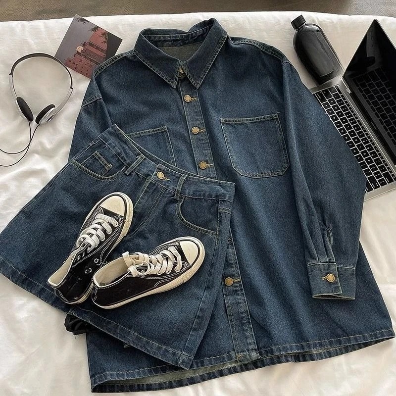 Y2K Denim Skirt Set: Vintage J - Vintage Fashion Style recension och pris
