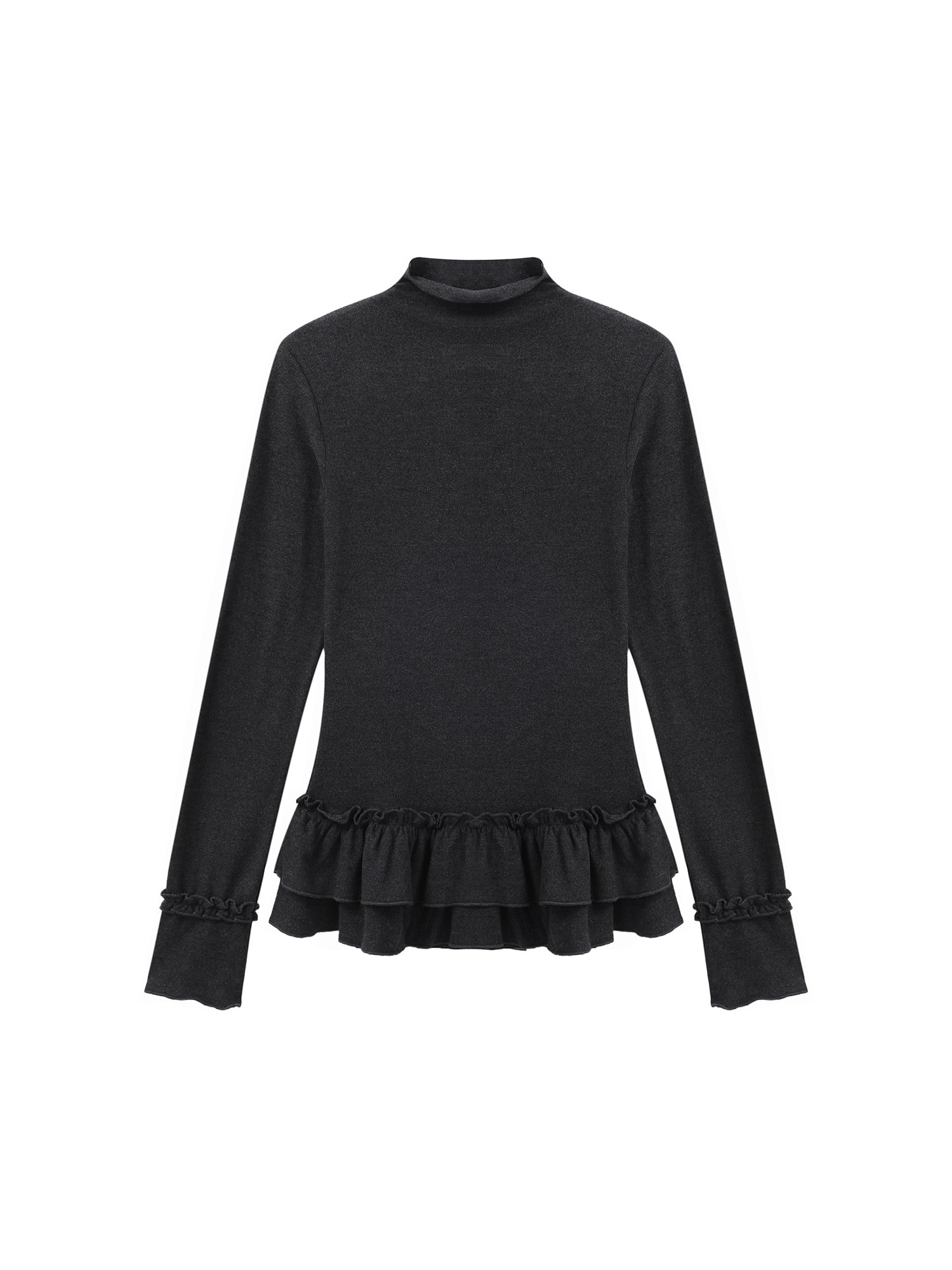 Women Brown GothicT-shirt Hara - Turtleneck Knit 90S recension och pris