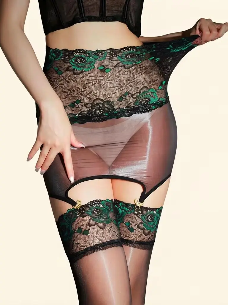 Women 2 In 1 Lace Oil Glossy S - Vintage Fashion Wear recension och pris