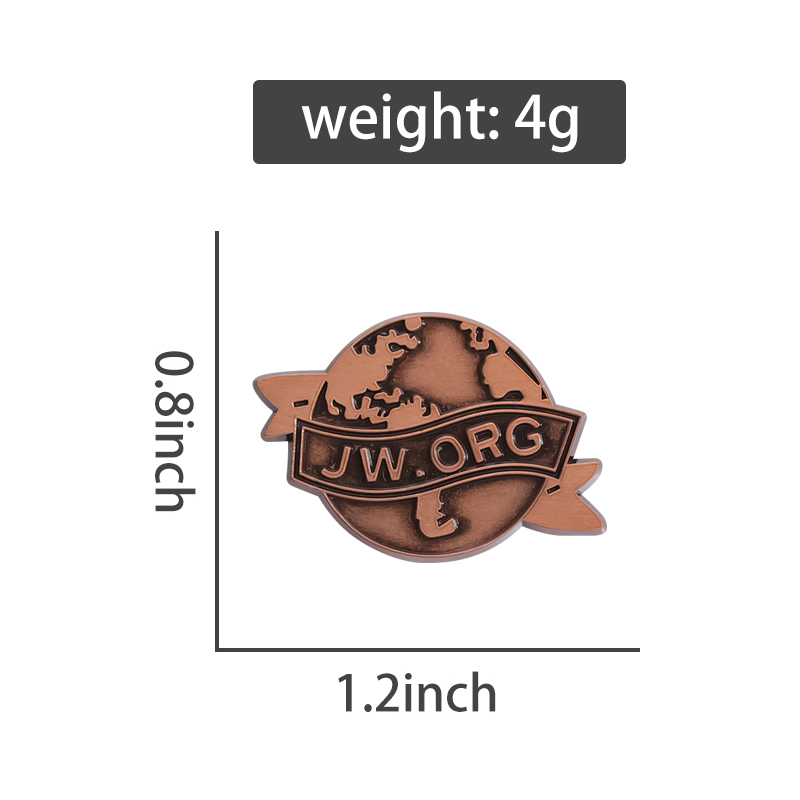 JW,ORG Banner Earth Enamel Pin - Vintage Fashion Org recension och pris