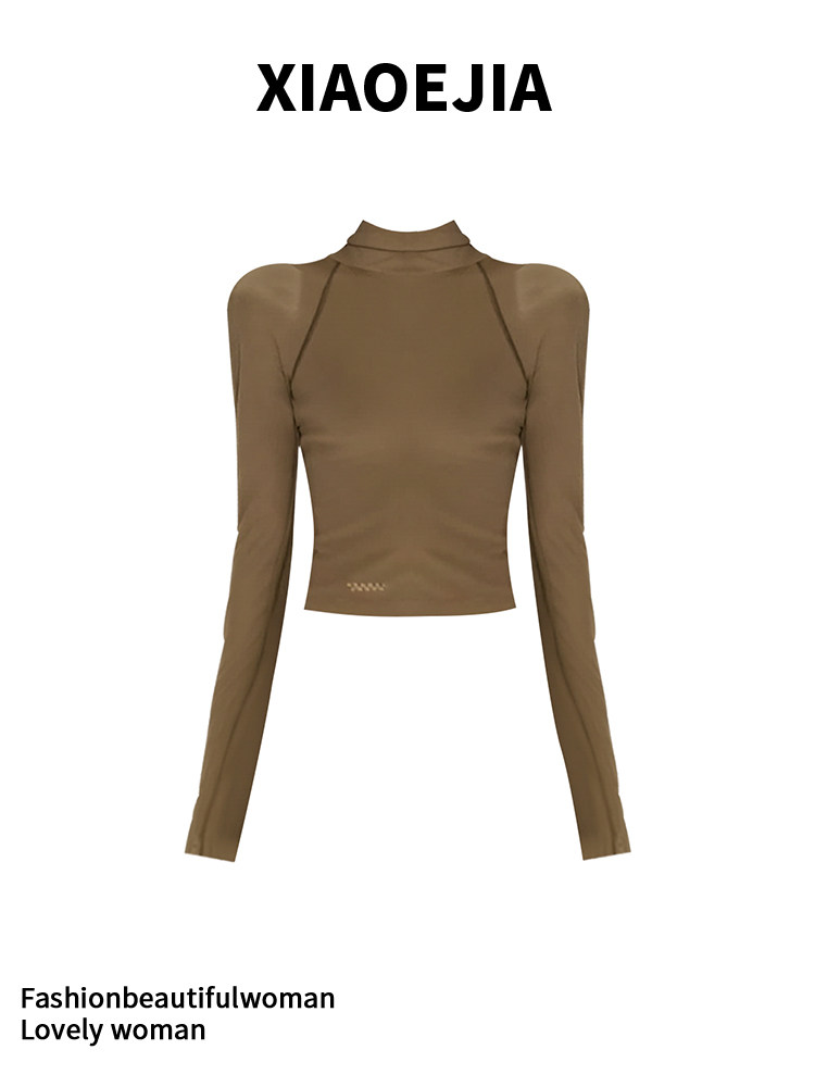 Women Green GothicT-shirt Hara - Turtleneck Knit 90S recension och pris