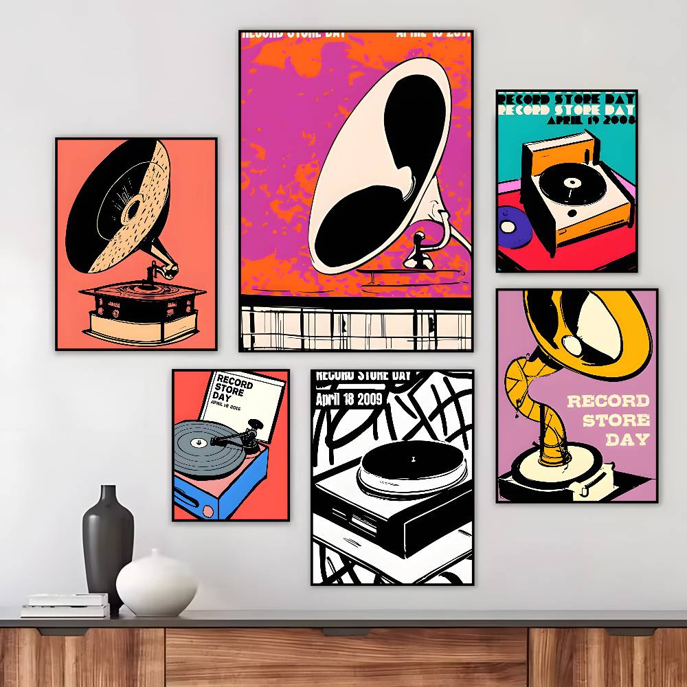 Vintage Music CD Radio Poster  - Vintage Fashion Prints For Wall recension och pris