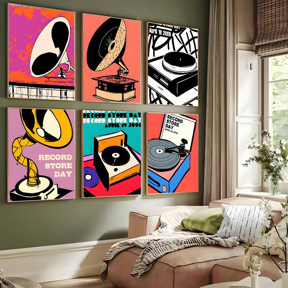 Vintage Music CD Radio Poster  - Vintage Fashion Prints For Wall recension och pris