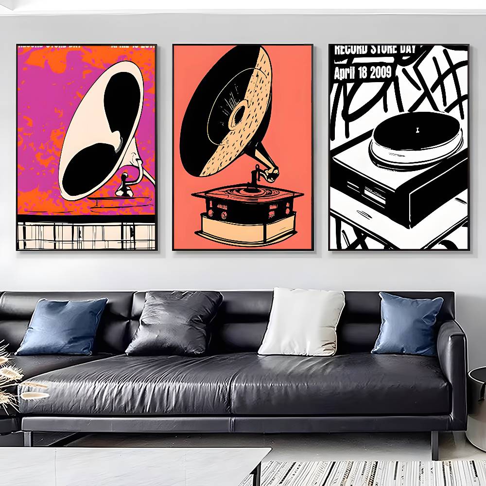 Vintage Music CD Radio Poster  - Vintage Fashion Prints For Wall recension och pris