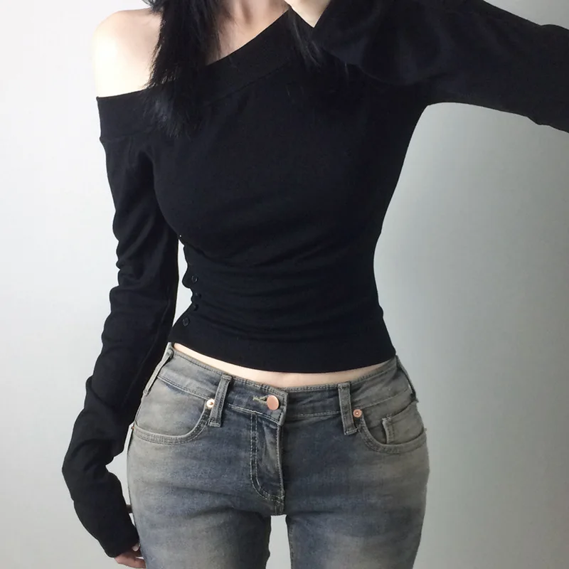 Y2K Vintage Pleated Button T-S - Vintage Fashion Women recension och pris