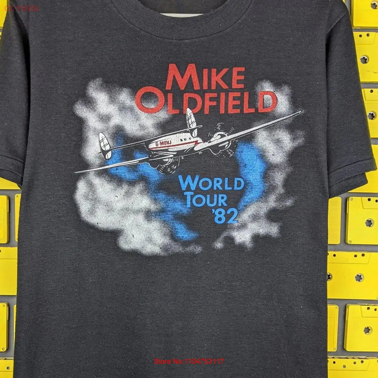 Mike Oldfield WORLD TOUR black - Vintage Fashion World recension och pris