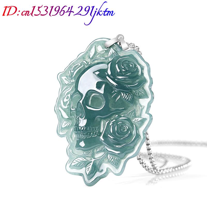 Natural Burmese Jadeite Skull  - Vintage Fashion Women recension och pris