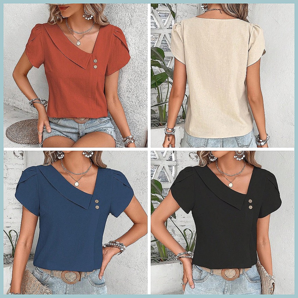 2024 Summer Vintage Solid Colo - Vintage Fashion Women recension och pris