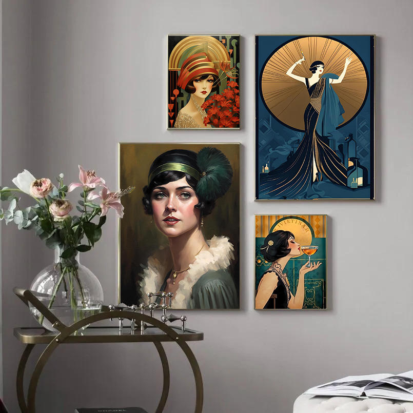 Vintage Flapper Girl Poster 19 - Vintage Fashion Prints For Wall recension och pris